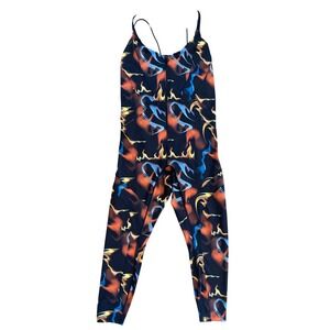 Savage X Fenty Night Rider Bodysuit Jumpsuit Black Zip Front Strappy Sz 2X 18-20